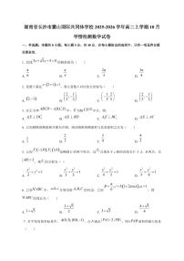 湖南省长沙市麓山国际共同体学校2025~2026学年高二上册10月学情检测数学试卷