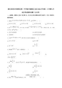 湖北省武汉市新洲区第一中学航天城校区2025_2026学年高一上册九月求实考试数学检测试题(123班)