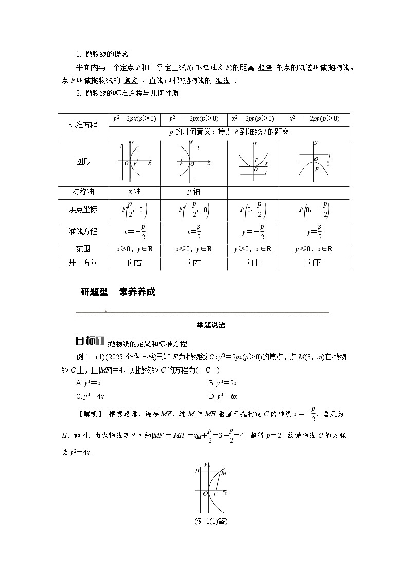 第45讲 抛物线高考数学一轮复习讲义练习第2页
