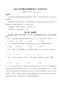 2025年高考数学全真模拟卷03（原卷版）