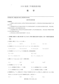 湖北圆创联盟联考2026届高三上学期11月考试数学试卷