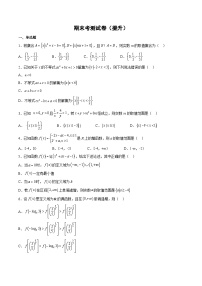 （人教A版）必修一高一数学上学期期末考测试卷（提升）（2份，原卷版+解析版）
