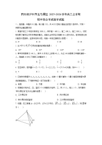 四川省泸州市龙马潭区2025-2026学年高二上学期期中联合考试数学试卷(学生版)