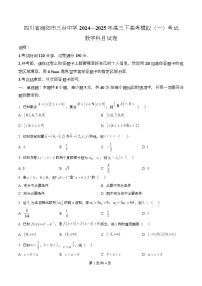 四川省绵阳市三台县中学2025届高三下学期高考模拟(一)考试数学试题(Word版附解析)