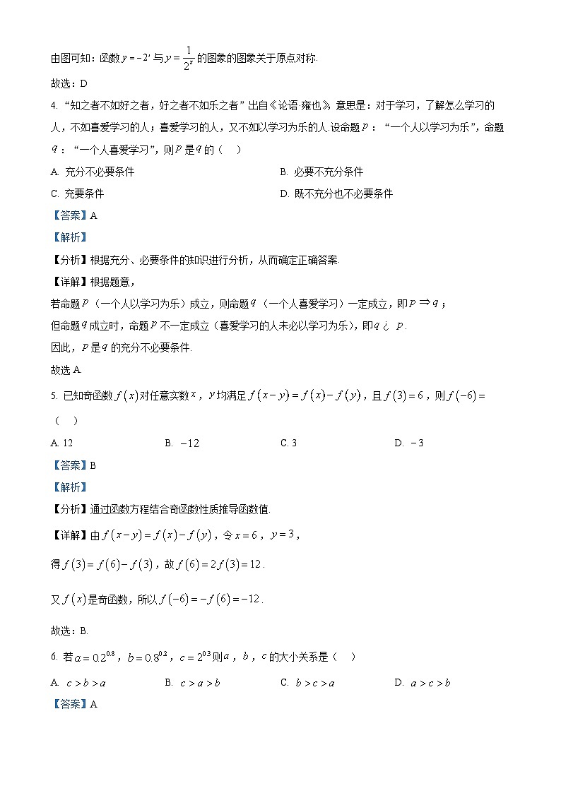 浙江省温州十校联合体2025-2026学年高一上学期11月期中数学试题 Word版含解析第3页