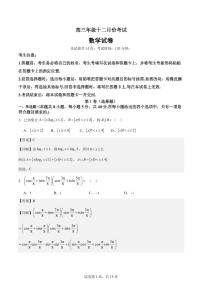 2024-2025学年高三上学期12月月考数学试题 解析版