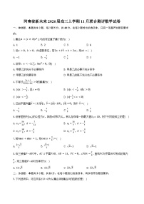 河南省新未来2026届高三上学期11月联合测评数学试卷（含答案）
