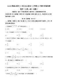 安徽省A10联盟暨宿州市十三校2025-2026学年高二上学期11月期中质量检测数学（人教A版）（C卷）试题（Word版附解析）