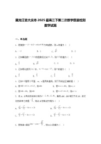 黑龙江省大庆市2025届高三下第二次教学质量检测数学试题（含答案解析）