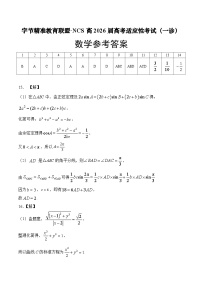 四川省字节精准教育联盟·NCS2026届高三上学期11月一诊数学试卷（Word版附答案）