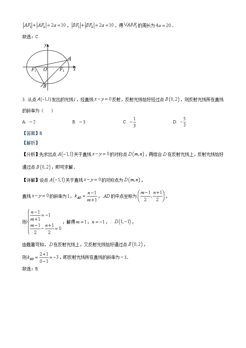 安徽省合肥市第八中学2025-2026学年高二上学期11月期中检测数学试题 Word版含解析第2页