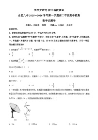 安徽省合肥市第八中学2025-2026学年高二上学期11月期中检测数学试卷（Word版附解析）