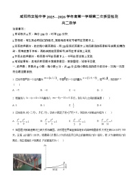 陕西省咸阳市实验中学2025-2026学年高二上学期11月考试数学试卷