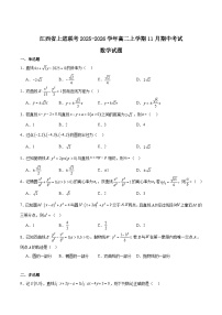 江西省上进联考2025-2026学年高二上学期11月期中考试数学试卷（Word版附解析）