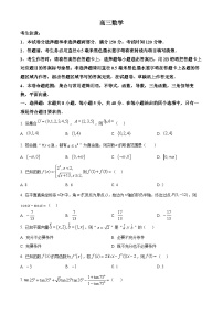 河南省九师联盟2026届高三上学期11月联考数学试题（Word版附解析）