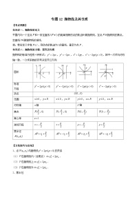 （人教A版）高二数学上学期期中复习讲与练专题12 抛物线及其性质（2份，原卷版+解析版）