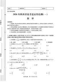 陕西省2026届高三上学期适应性检测（一）数学试卷（PDF版含解析）