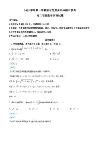 浙江省丽水发展共同体2025-2026学年高二上学期11月期中数学试卷（含答案）