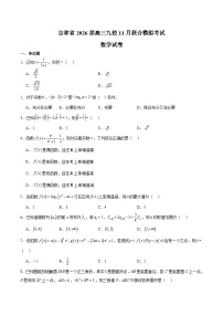 吉林省九校2026届高三上学期11月联合模拟考试 数学试卷(含答案)