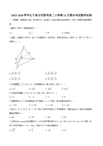 2025-2026学年辽宁省点石联考高二上学期12月联合考试数学试卷（含答案）