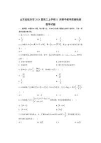 山东省临沂市2026届高三上学期11月期中教学质量检测考试数学试卷（学生版）