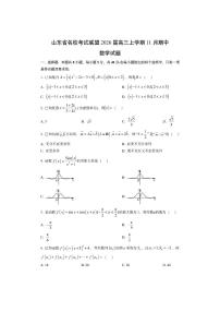 山东省名校考试联盟2026届高三上学期11月期中数学试卷（学生版）