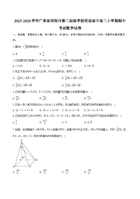 2025-2026学年广东省深圳市第二实验学校明远高中高二上学期期中考试数学试卷（含答案）