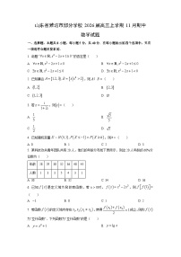 山东省潍坊市部分学校2026届高三上学期11月期中数学试卷(学生版)