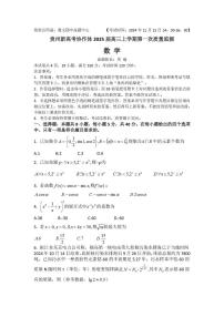 贵州省新高考协作体2025届高三上学期第一次质量监测数学试题（月考）