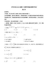 四川省泸州市2025-2026学年高三上学期一诊数学试卷（Word版附解析）