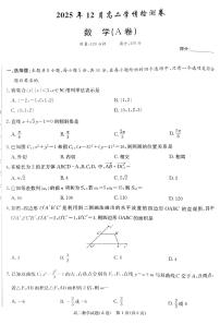 湖南省新高考教学教研联盟2025-2026学年高二上学期12月学情检测数学试题（A卷）含答案含答案解析