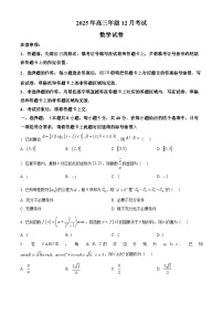 湖北省云学联盟2026届高三上学期12月月考数学试卷（Word版附解析）
