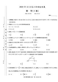 湖南省新高考教学教研联盟2025-2026学年高二上学期12月学情检测数学试题（含答案）