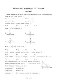 2025-2026学年广西部分校高三（上）联考数学试卷（12月份）（含答案）