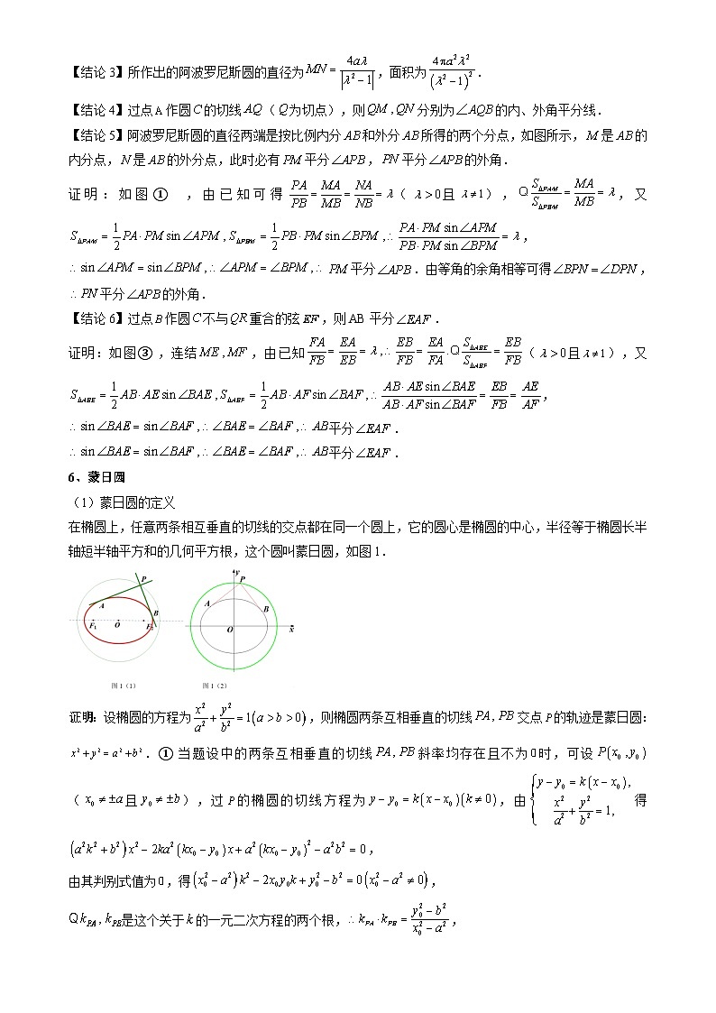 重难点培优03 向量隐圆、阿波罗尼斯圆、蒙日圆问题(复习讲义)(全国通用)2026年高考数学一轮复习讲练测(解析版)-A4第3页