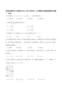 陕西省榆林市八校2024-2025学年高二上学期期末质量检测数学试卷（含答案）