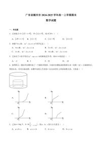 广东省潮州市2024-2025学年高一上学期期末教学质量检测数学试卷（含答案）