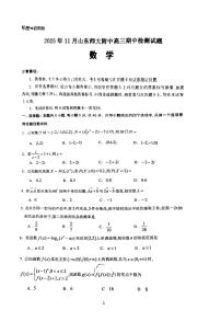 数学丨山东省济南市山东师范大学附属中学2026届高三上学期11月期中试卷及答案