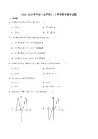 广东省揭阳市部分学校2025-2026学年高一上学期11月期中联考试数学试卷（含答案）