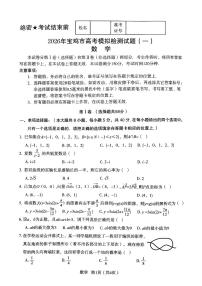 陕西省宝鸡市2026年高三上学期高考一模数学试题（含答案）