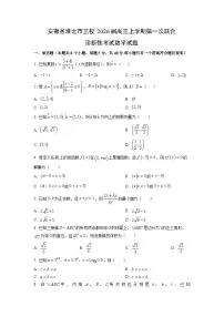 2026届安徽省淮北市三校高三上学期第一次联合诊断性考试数学试卷（学生版）