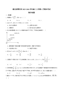 湖北省黄冈市2026届高三上学期1月期末考试 数学试卷(含答案）