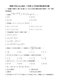 精品解析：四川省成都市树德中学2024-2025学年高一上学期10月阶段性测试数学试题