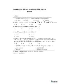 海南省海口市第一中学2025-2026学年高三上学期12月月考数学试卷（月考）