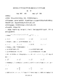 四川省绵阳南山中学实验学校2026届高三上学期1月月考数学试卷（Word版附解析）