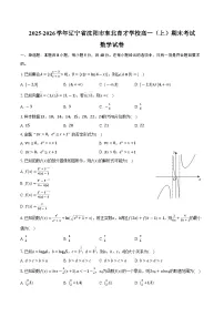 2025-2026学年辽宁省沈阳市东北育才学校高一（上）期末数学试卷（含答案）