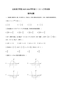 安徽省滁州市定远县育才学校2025-2026学年高三（上）1月考数学试卷（含答案）