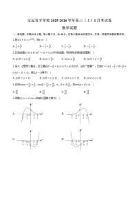 2025-2026学年安徽省滁州市定远县育才学校高三（上）1月考数学试卷（含答案）