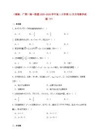 （湖南、广西）湘一联盟2025--2026学年高二上册12月月考数学试题【附答案】