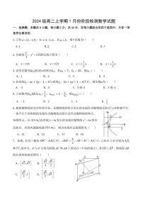 山东省济南市平阴县实验高级中学2025-2026学年高二上学期1月阶段检测数学试卷
